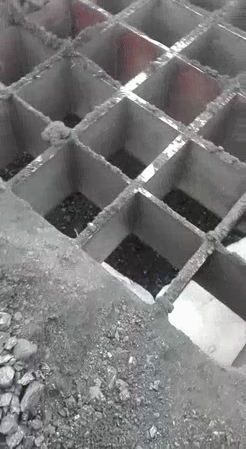 Работа угольного бункера после футеровки
