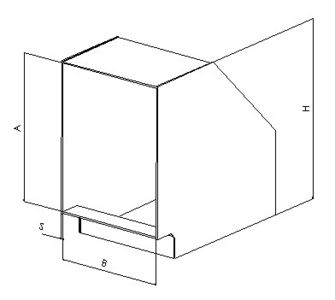 Отвод 90 прямоугольный полипропиленовый | Без соединения,  4.3